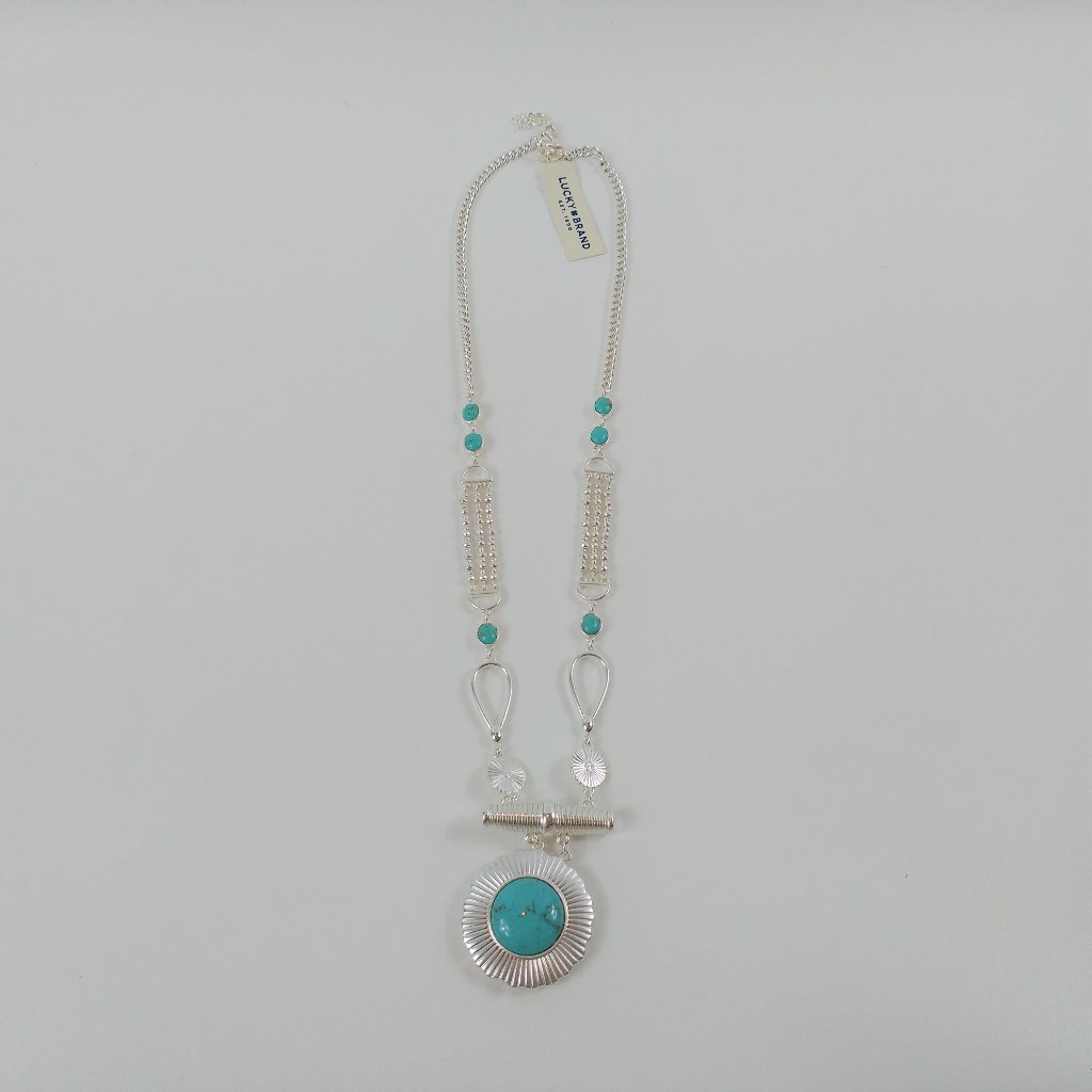 Lucky Brand Silver Tone Reversible Necklace